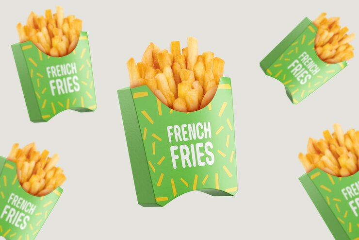pacote de hambúrguer de maquete de comida para viagem e bebida com batatas fritas