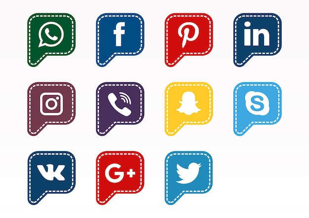 Pacote de ícones 3d de mídia social PSD