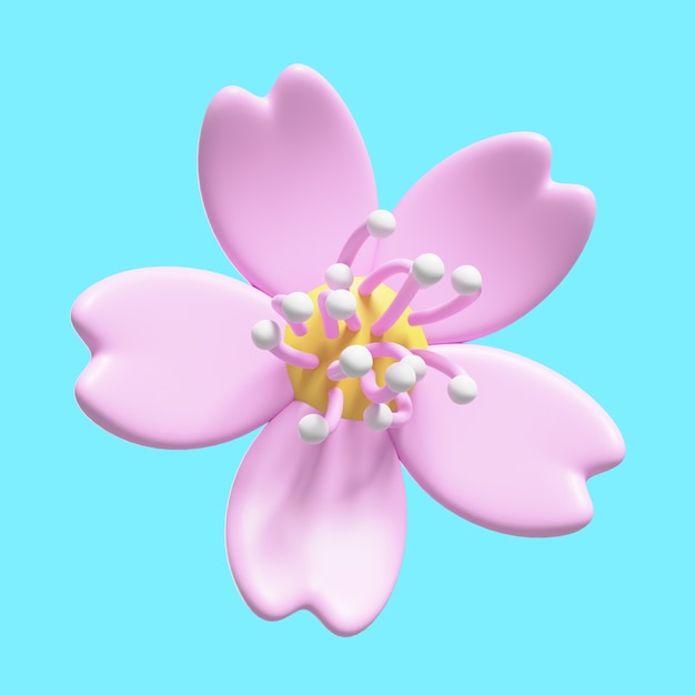 Pacote de ícones de lindas flores rosa