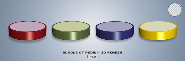 Pacote de renderização 3d de pódio