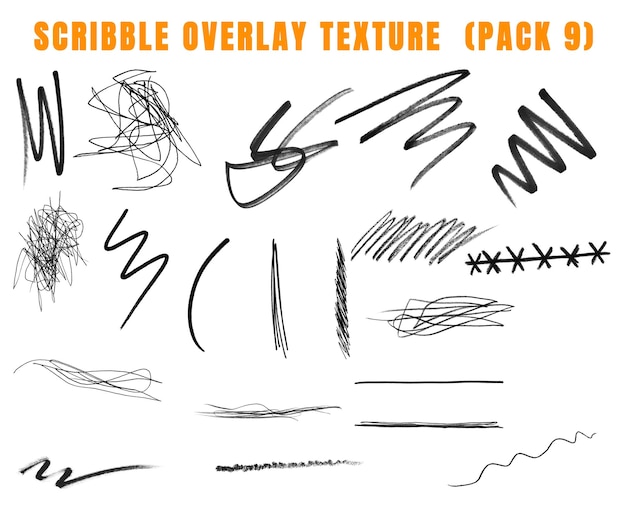 Pacote de textura de sobreposição scribble