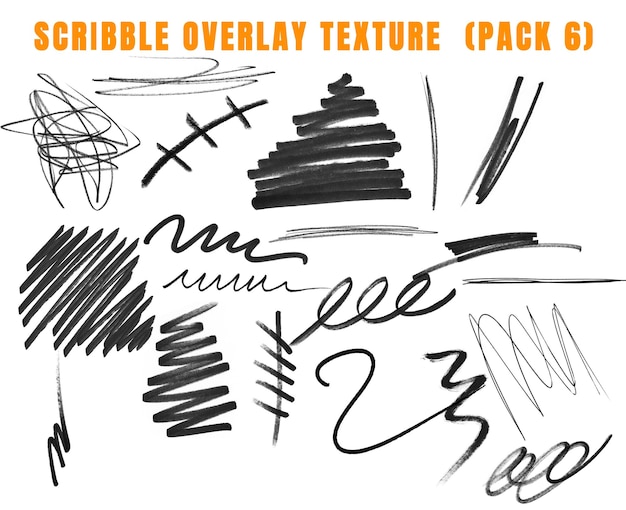 Pacote de textura de sobreposição scribble