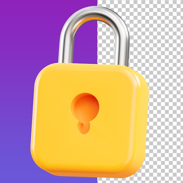 padlock 3d illustration