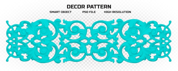 Padrão de decoração ciano fosco em alta qualidade para decoração