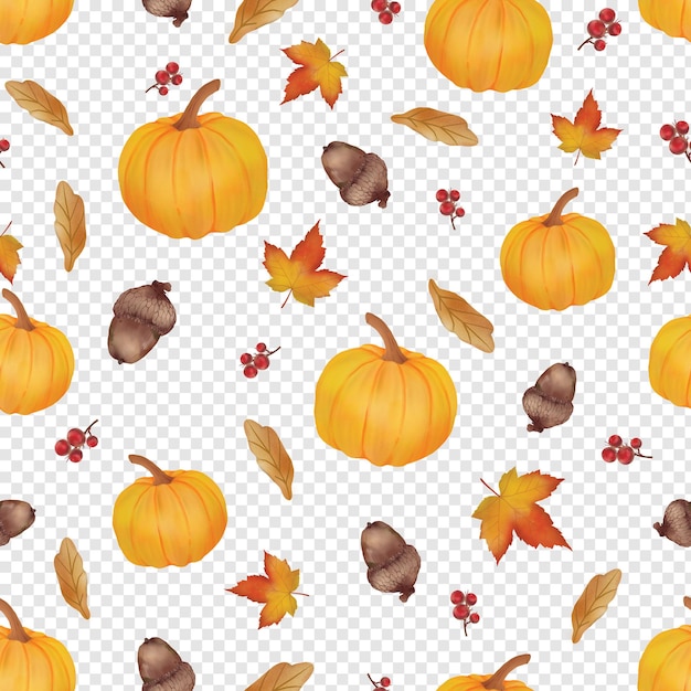 Padrão De Folhas De Flores De Outono Outono PNG