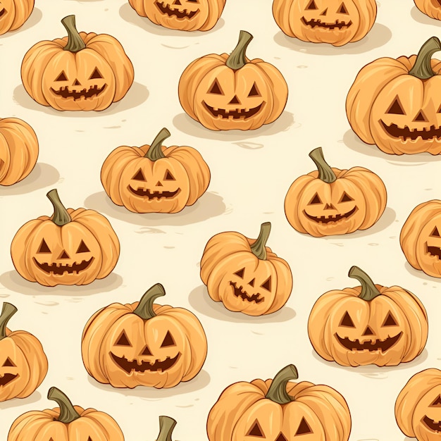 PSD padrão de fundo simples de abóboras de halloween beige claro