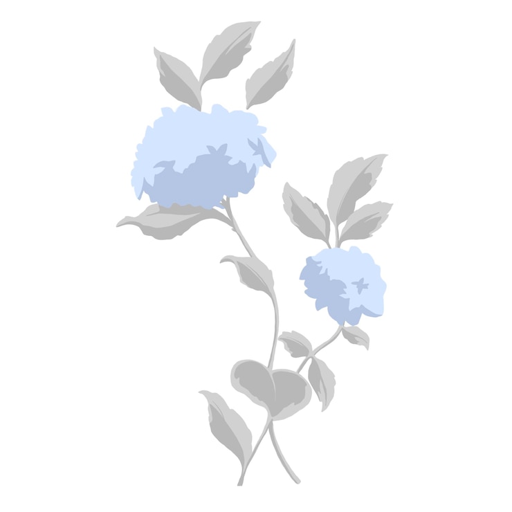 PSD padrão de pintura de flor de hortênsia