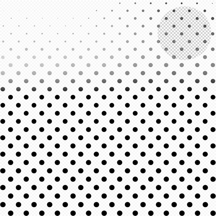 PSD padrão de pontos semitonos abstratos de fundo transparente