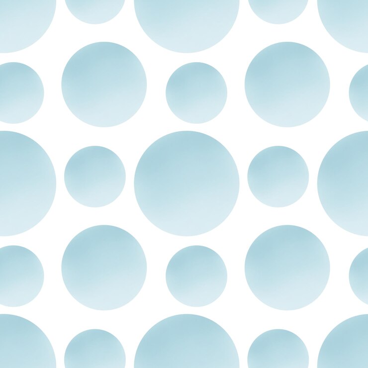 Padrão de raster repetitivo com círculos de gradiente azul