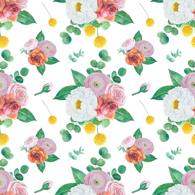 Padrão floral sem costura