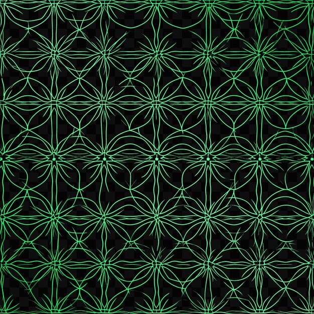 Padrão geométrico abstrato com linhas verdes e um fundo verde