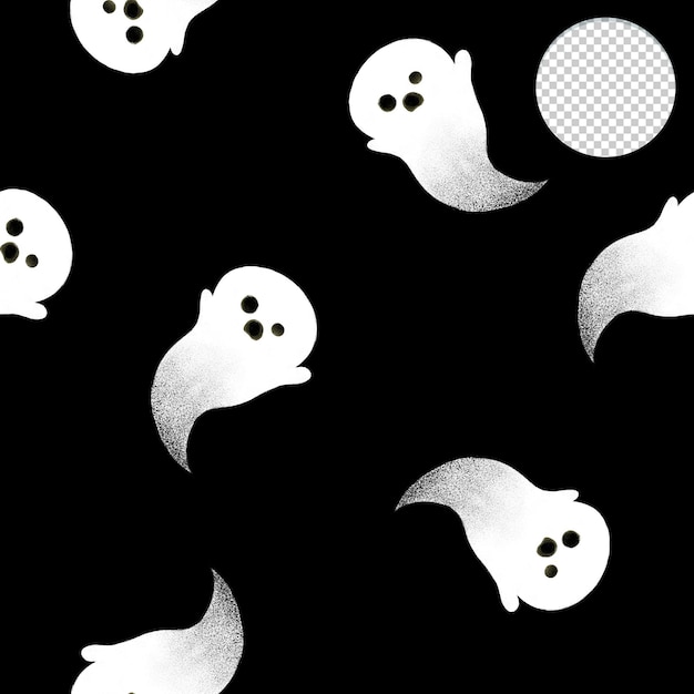 Fundo assustador de halloween com fantasmas voadores no banner de fantasmas  assustadores de fundo preto vetor conjunto fantasma realista