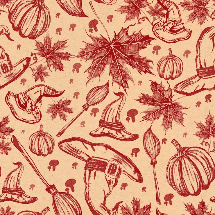 PSD padrão perfeito para textura de outono de halloween