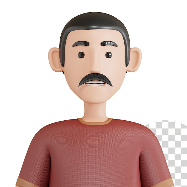 PSD padre avatar ilustración 3d