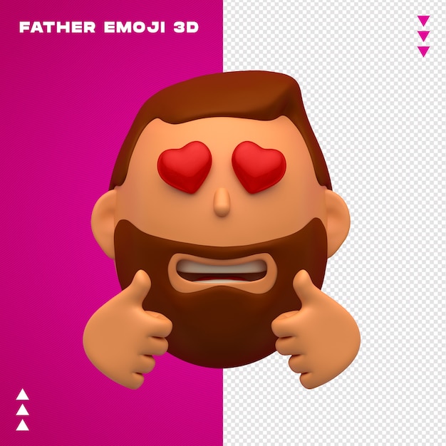 Padre emoji diseño 3d