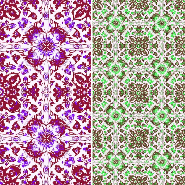 PSD padrões de tapetes persas iranianos com intrincados florais e vetores geométricos abstratos criativos