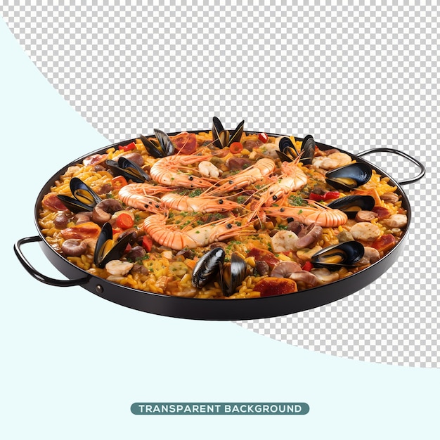 PSD paella nourriture espagnole