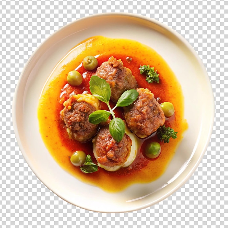 PSD pães doces com tomate isolado sobre fundo transparente