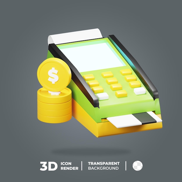 Pagamento con addebito di credito icona 3D