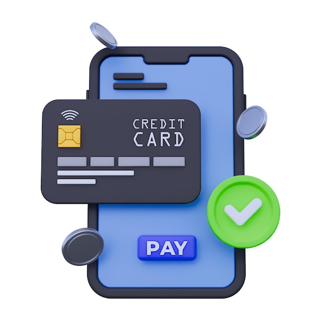 Pagamento mobile con carta di credito e smartphone
