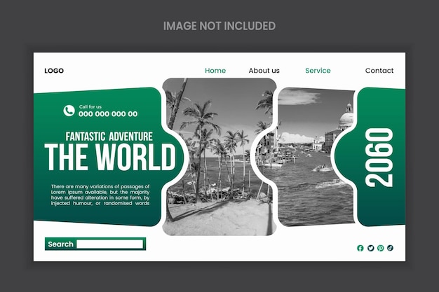 Page d'atterrissage de Minimal Stylish Travel