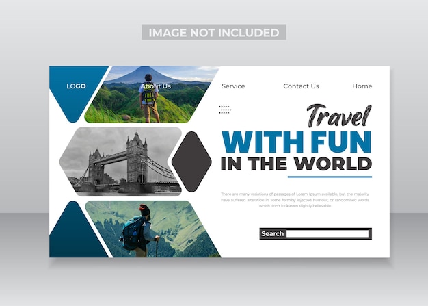 Page d'atterrissage de Modern World Travel