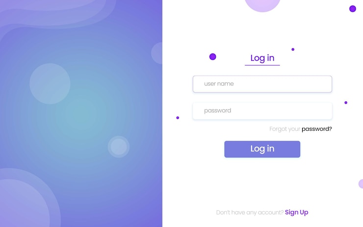 PSD page de connexion