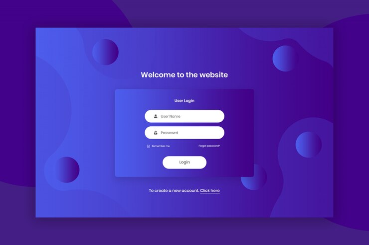 PSD page de connexion