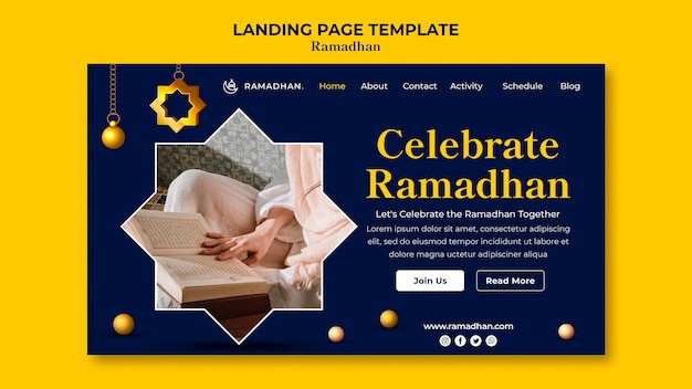 Page de destination de la célébration du Ramadan