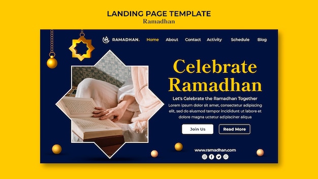 Page De Destination De La Célébration Du Ramadan