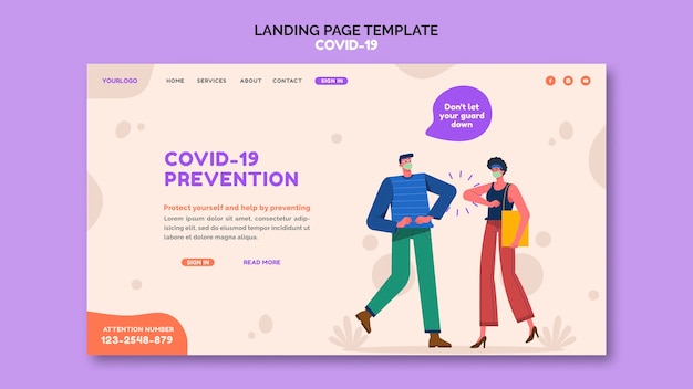 PSD page de destination de covid 19