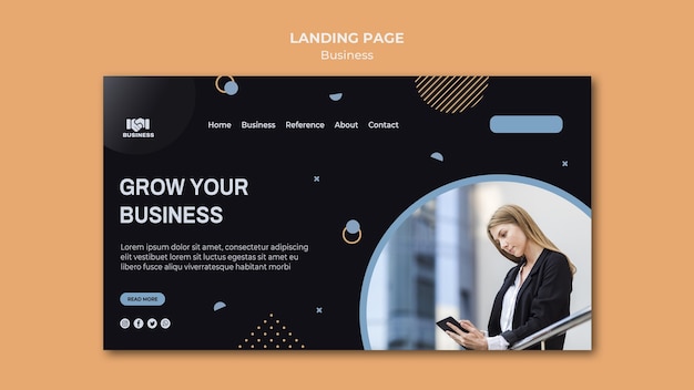 Page de destination du modèle d'événement professionnel