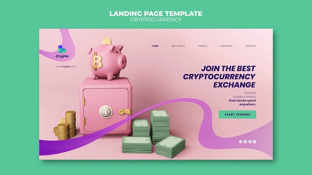 Page De Destination De L'échange De Crypto-monnaie