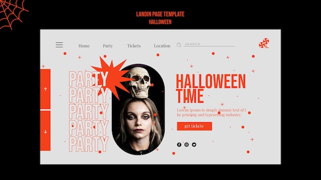 Page De Destination D'halloween Avec Photo