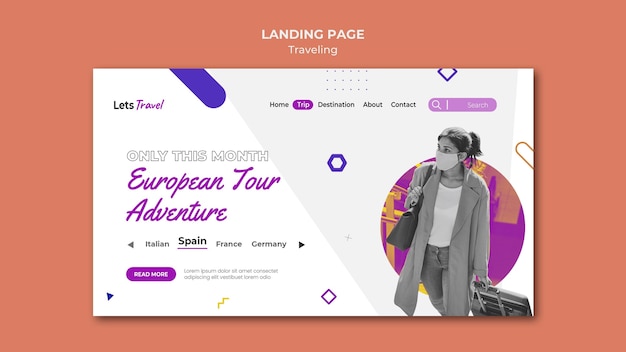 Page de destination itinérante