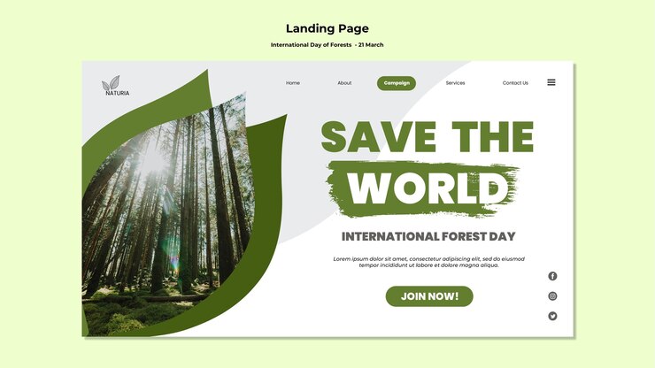 PSD page de destination de la journée internationale des forêts