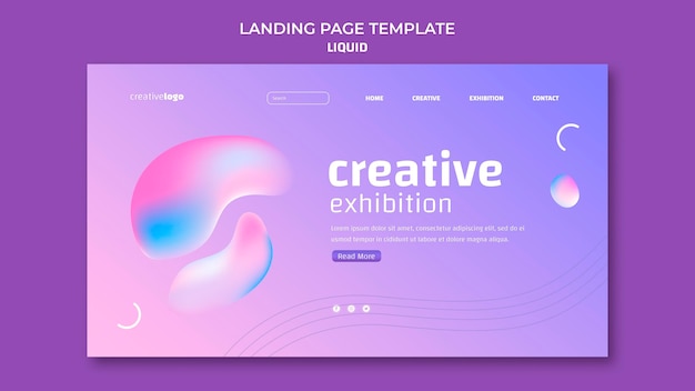 PSD page de destination liquide