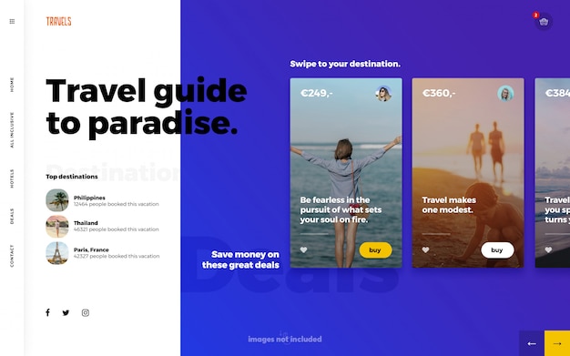 PSD page de destination des modèles web pour l'été