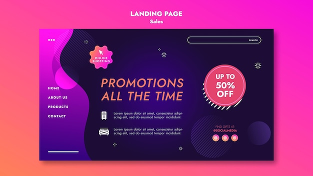 Page de destination des offres de vente