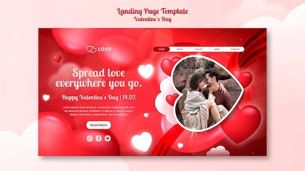 Page De Destination De La Saint-valentin