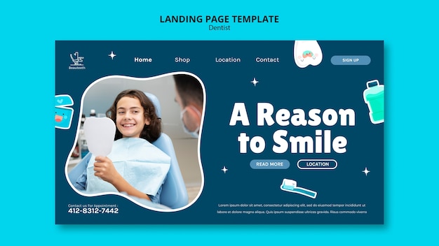 Page de destination des soins dentaires
