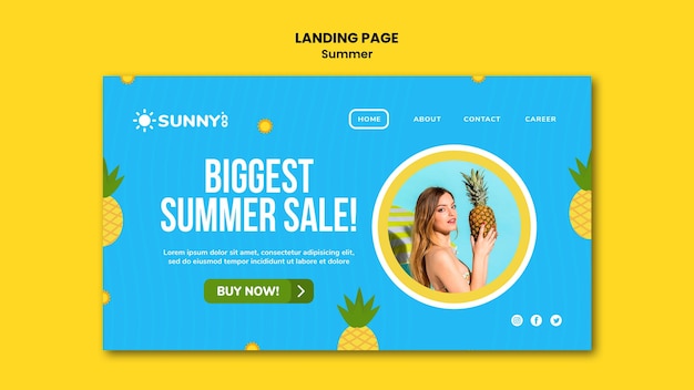 PSD page de destination des soldes d'été