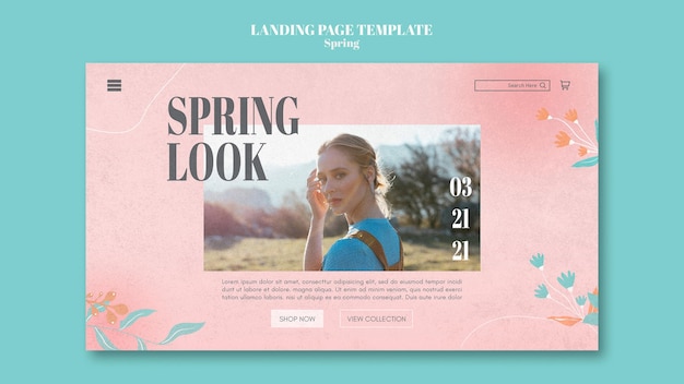 PSD page de destination des soldes de printemps