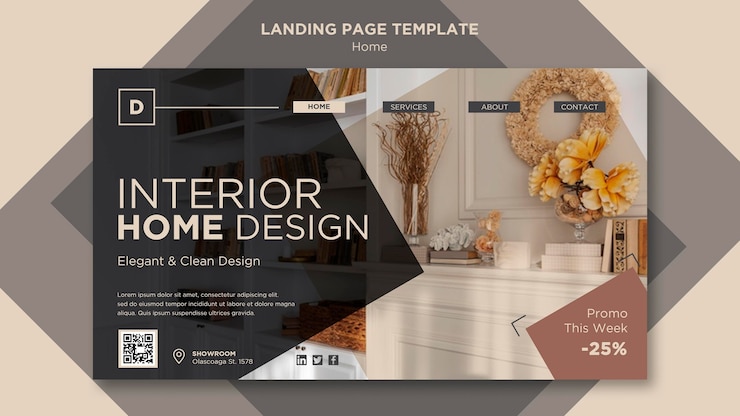 PSD page de destination des ventes home deco