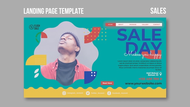 PSD page de destination des ventes