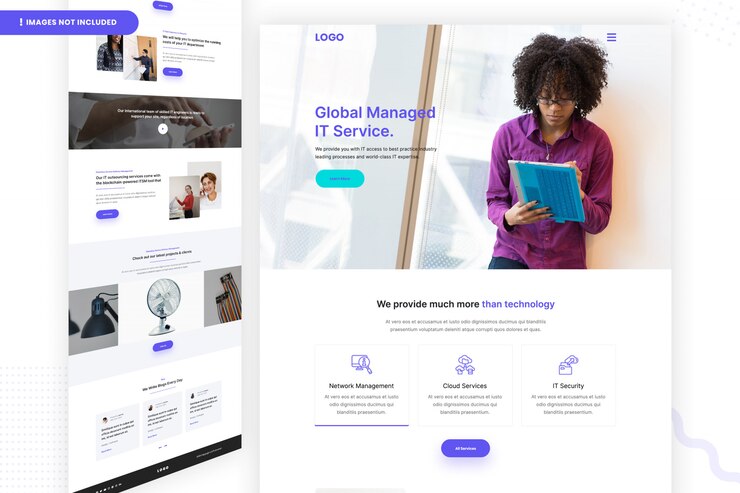 PSD page du site web du service informatique géré mondial