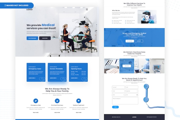 Page du site Web du service médical
