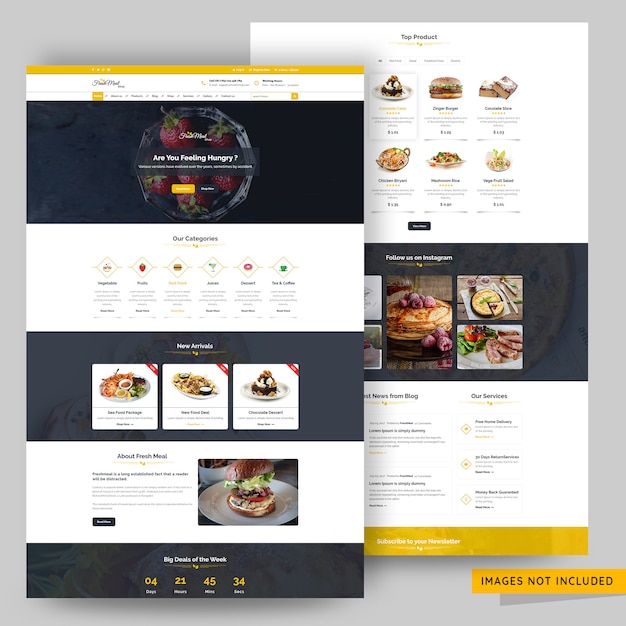 Page Web De Magasin D'alimentation Biologique En Ligne Premium Psd