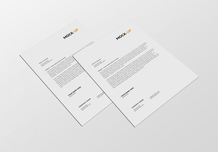 PSD pagina a4 mock-up