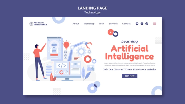 PSD página de aterrizaje de inteligencia artificial